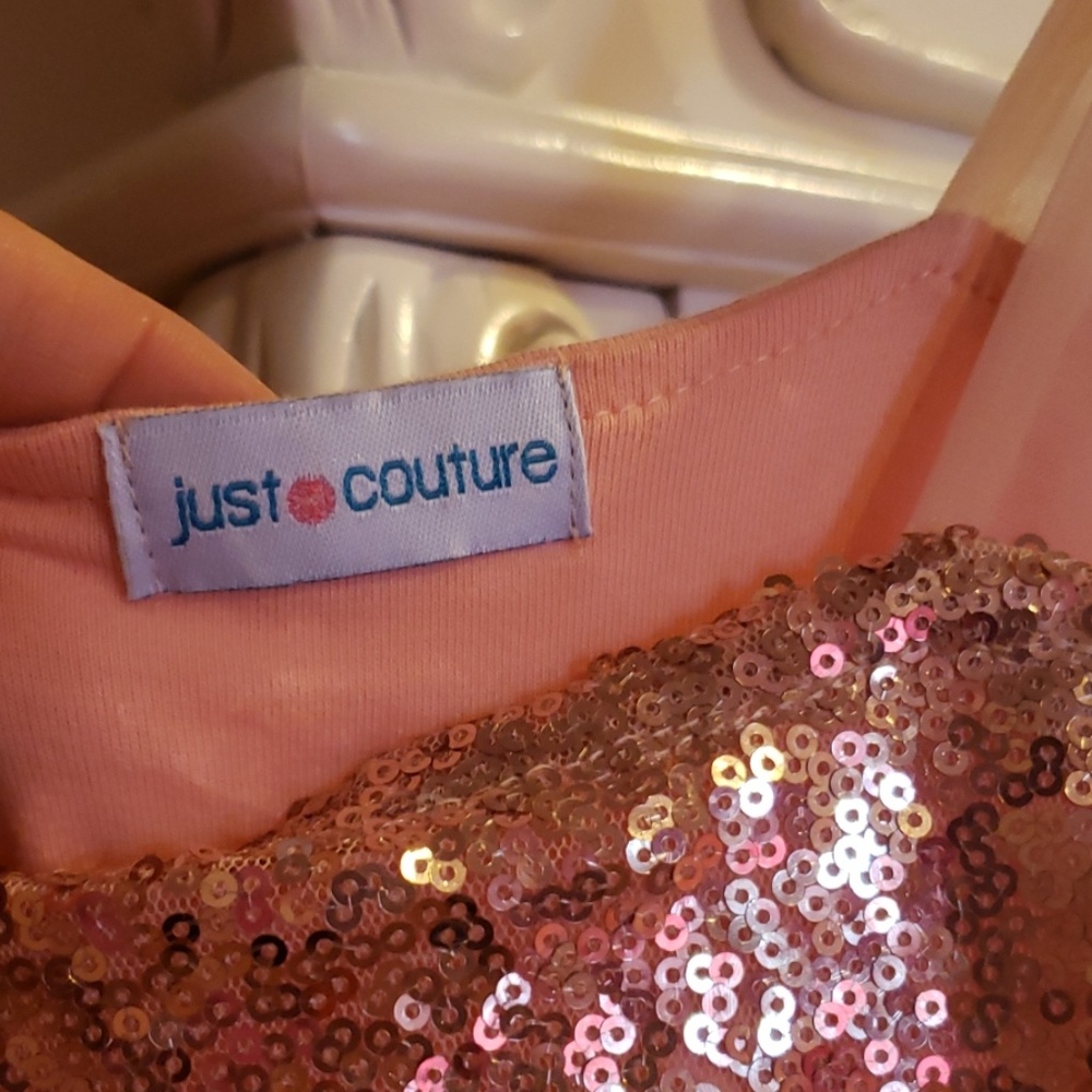 Girls Ruffle Sequin Dress - Picture 2 of 3
